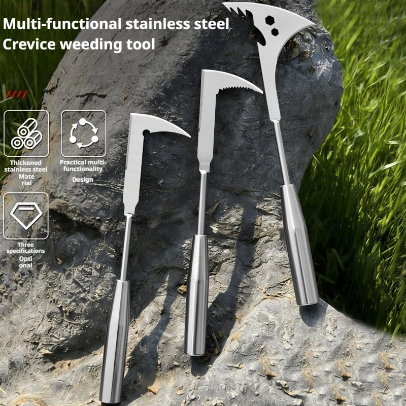 Gardening Tools For Weeds - L-Shaped Stainless Steel Crevice Weeding Tool