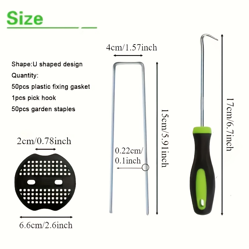 101pcs Garden Stakes Set - U-s - огляд і ціна Gardening Tools For Weeds