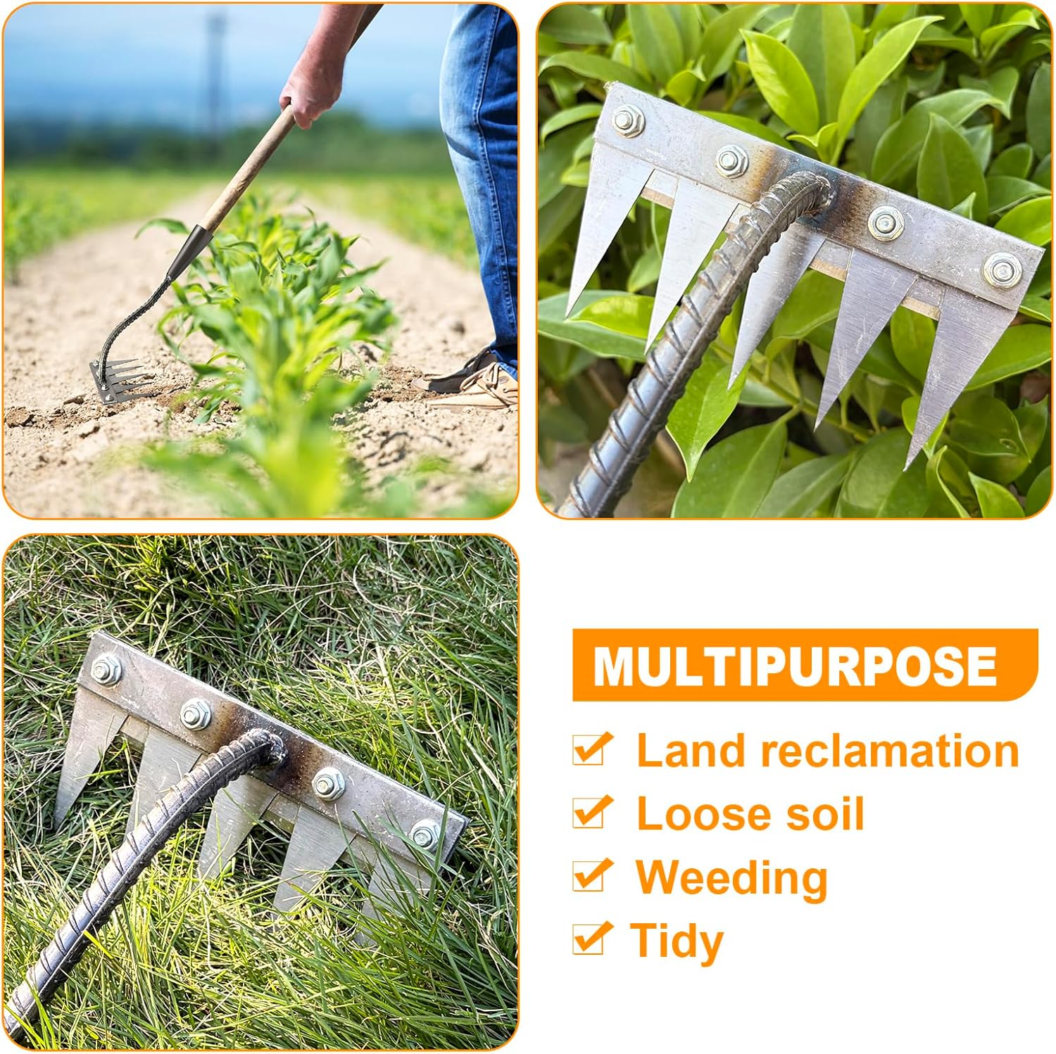 5/6/7/8 Teeth Iron Gardening H - огляд і ціна Gardening Tools For Weeds