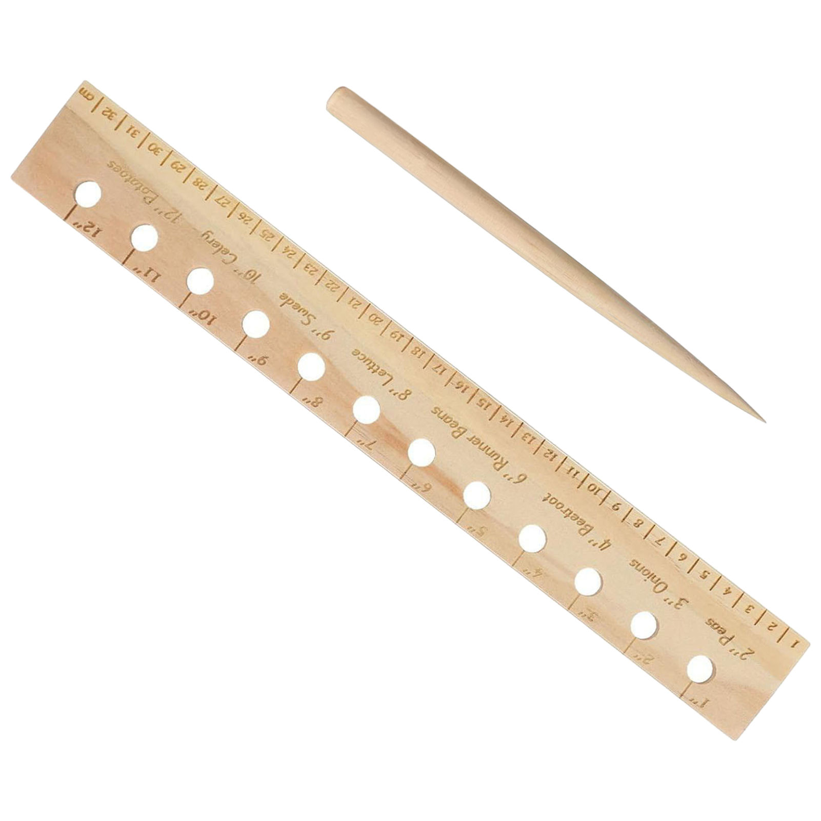 Solid Wood Planting Ruler for  - огляд і ціна Gardening Tools Vegetables