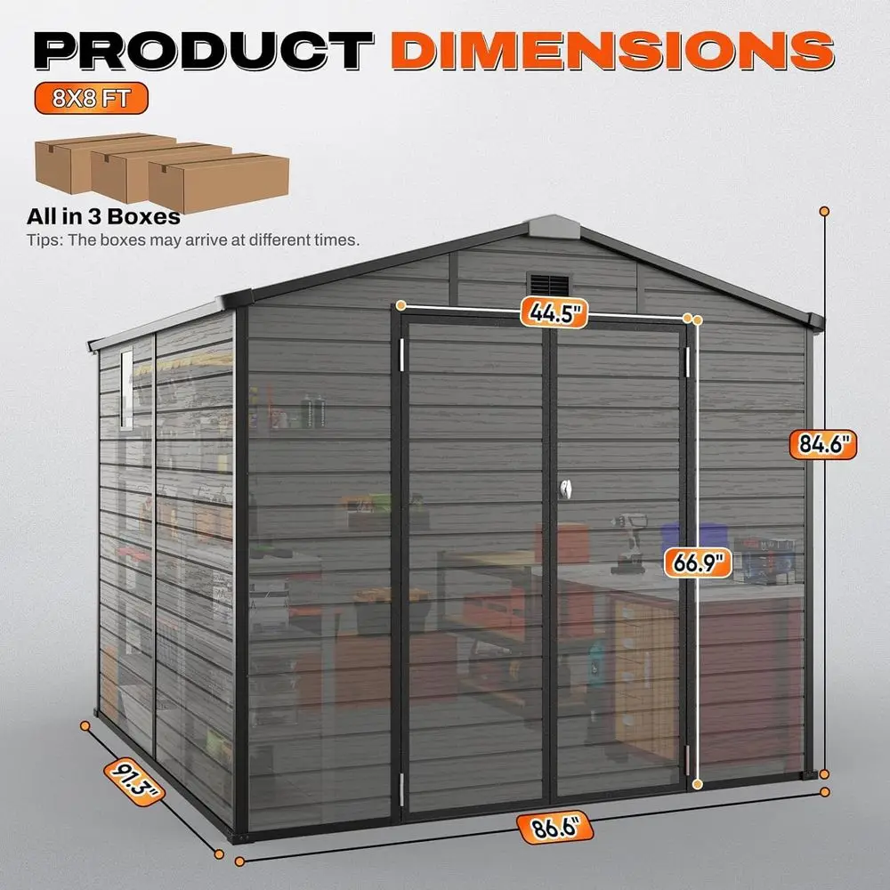 8x8 Outdoor Storage Shed with  - огляд і ціна Gardening Tool