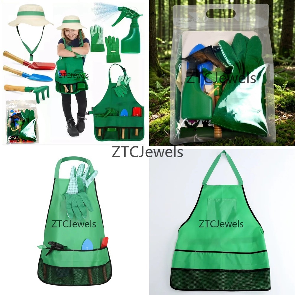 Kids Garden Apron Tool Set wit - огляд і ціна Gardening Tool