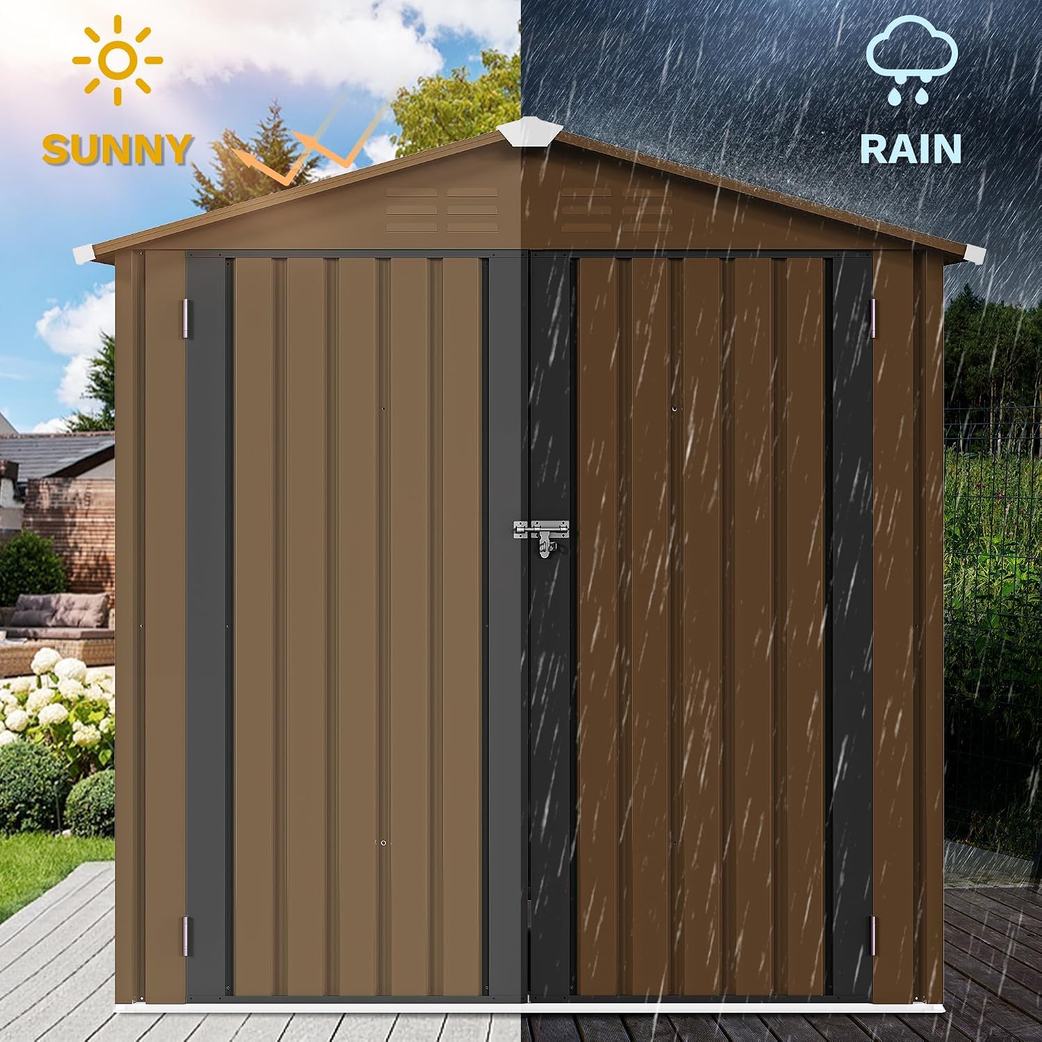 6x4ft Metal Outdoor Storage Sh - огляд і ціна Gardening Tool