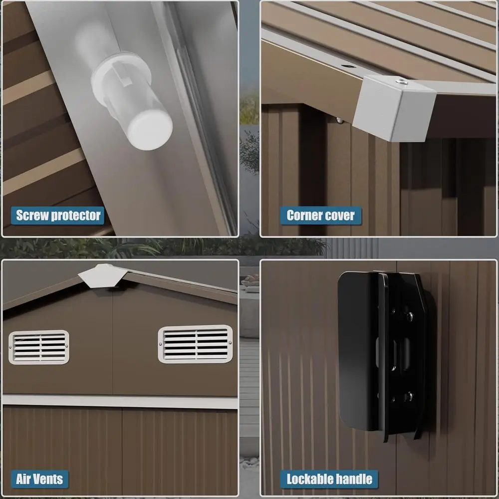 10T x 8T Outdoor Metal Storage - огляд і ціна Gardening Tool