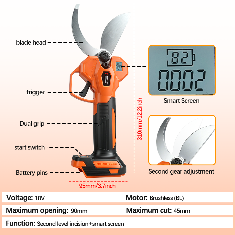 Electric Goddess Brushless 45m - огляд і ціна Gardening Tools Scissors