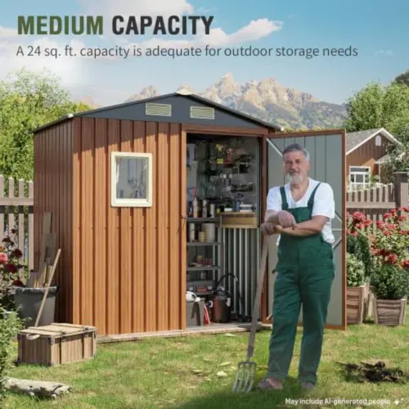 Outdoor Storage Shed 6x4 Ft, L - огляд і ціна Gardening Tool